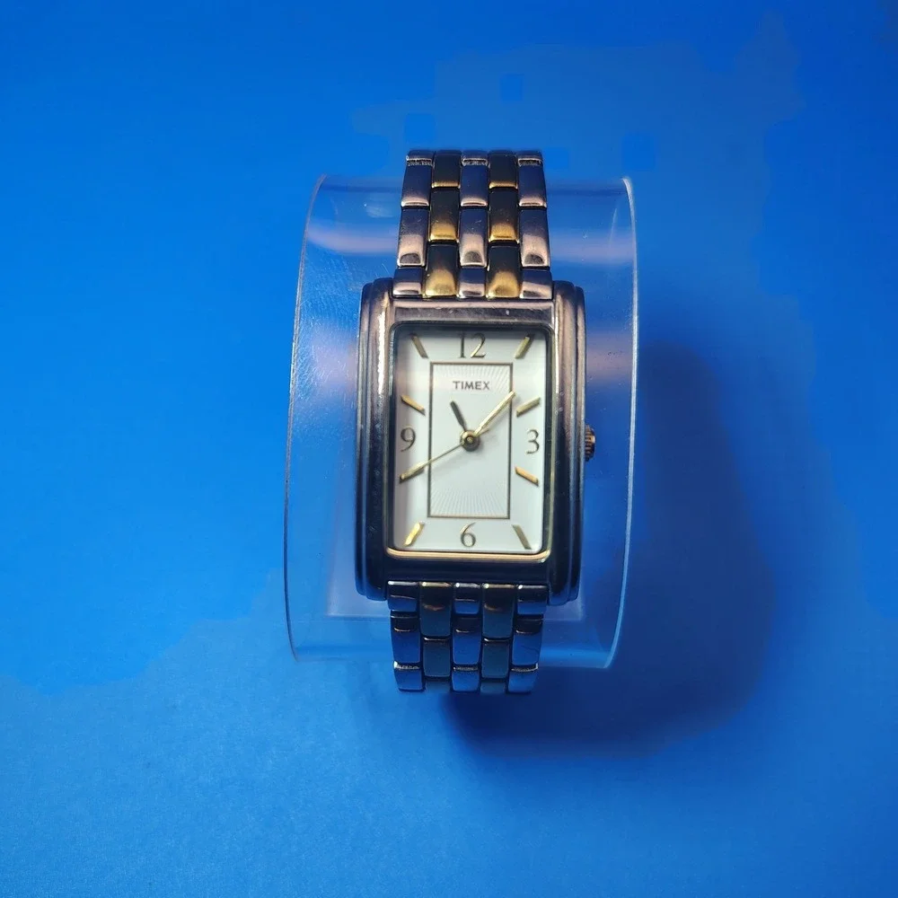 Vintage 2003 Timex Tank Two Tone 29mm  Women's Quartz Watch Restored‎ Size 5.5